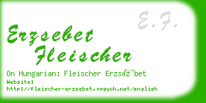 erzsebet fleischer business card